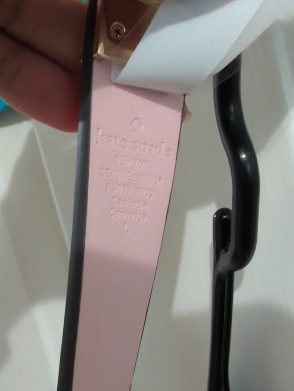 NWT Kate Spade Reversible Pink/Red Belt with Gold Buckle